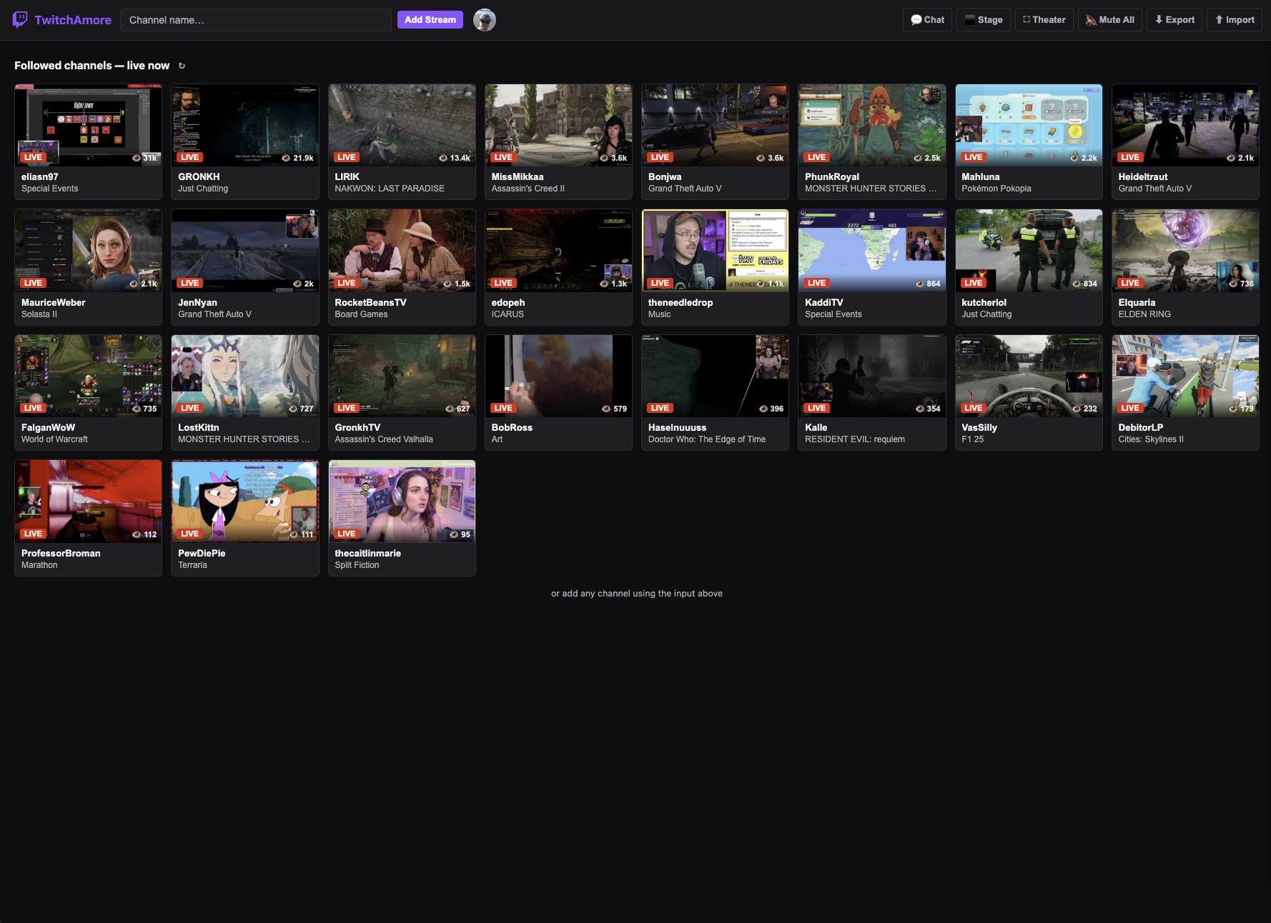 Twitchamore – Stage-Mode mit einem fokussierten Stream